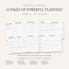 Fantasy Basketball Planner Draft Kit & League Tracker Bundle draft sample pages
