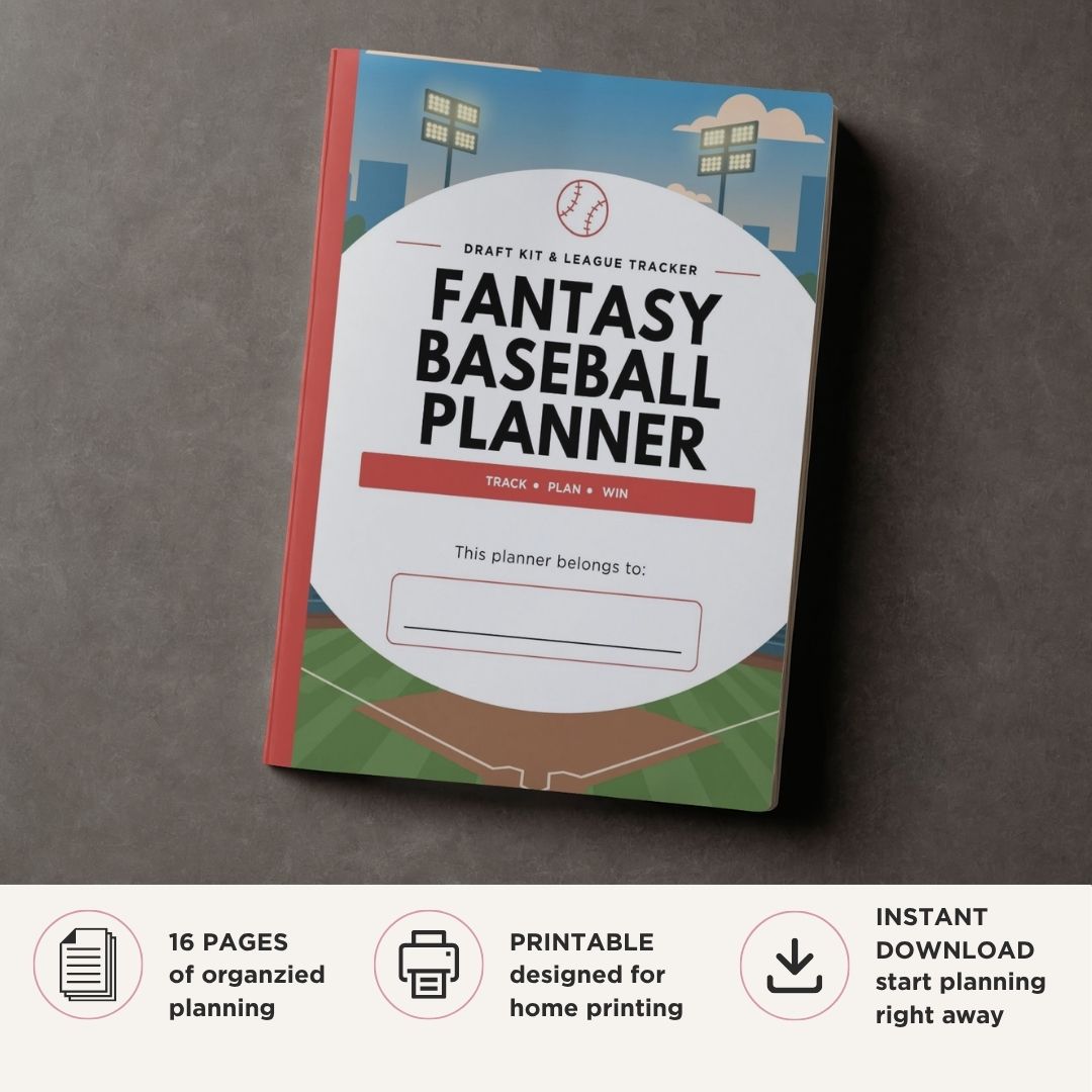 Fantasy Baseball Planner Draft Kit & League Tracker Bundle draft cover page
