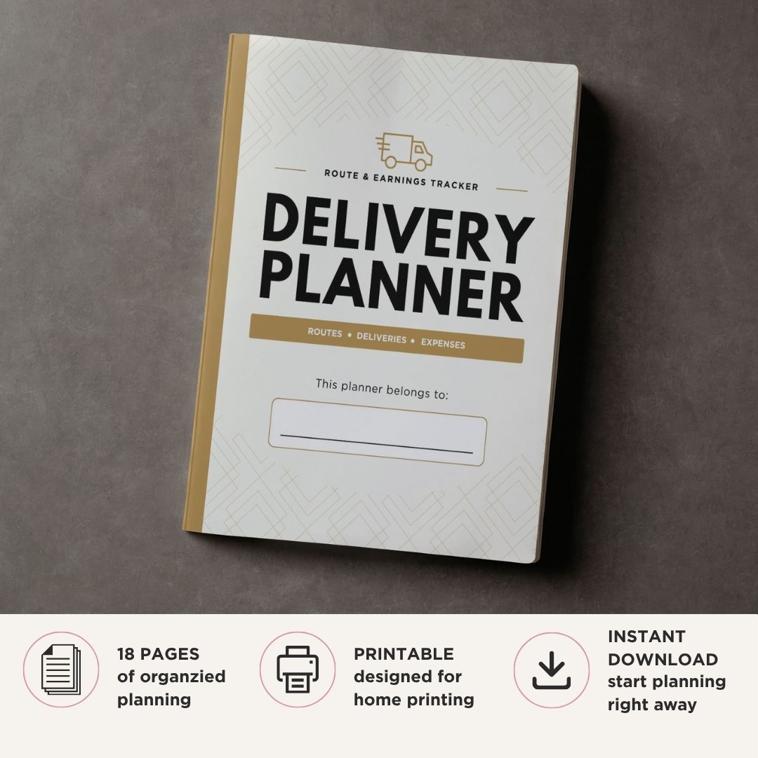 Delivery Driver Planner Route & Earnings Tracker Bundle cover page
