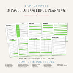 Gaming Planner PC Video Game Backlog & Progress Tracker Bundle backlog page
