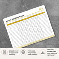 Server Rotation Chart printable restaurant seating tracker for host stand server assignments and rotation management
