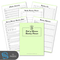 Book of Mormon Reading Planner with various pages on a white background