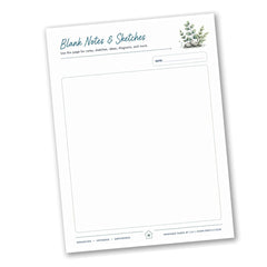 Blank Notes & Sketches