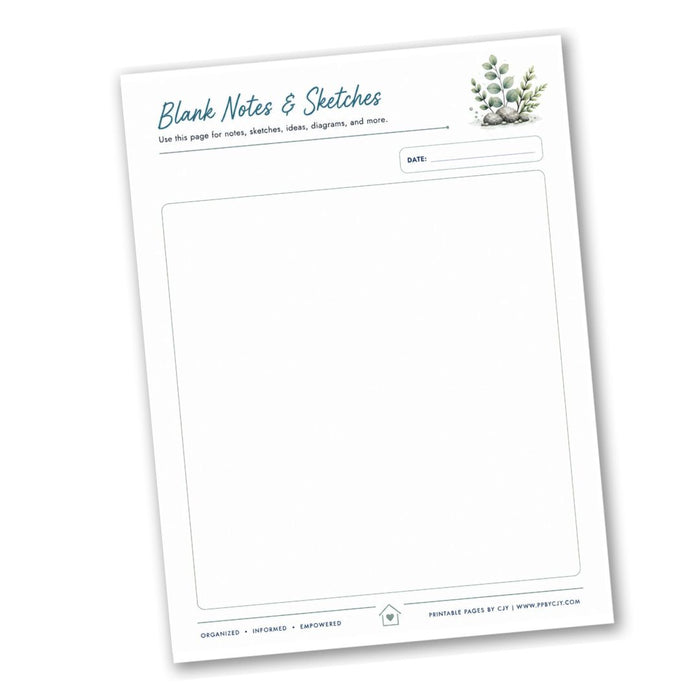 Blank Notes & Sketches