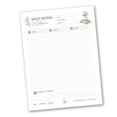 3 Column Split Notes