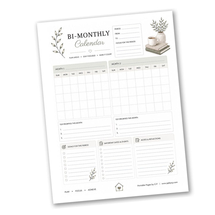 Bi-Monthly Calendar