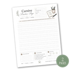 Cursive Practice Pages