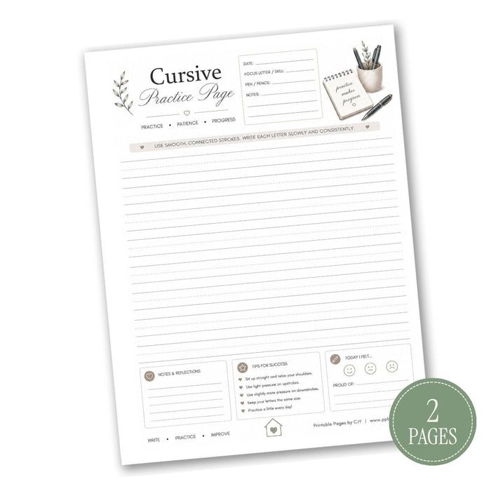 Cursive Practice Pages