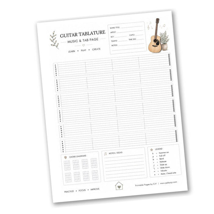 Guitar Tablature Music & Tab Page