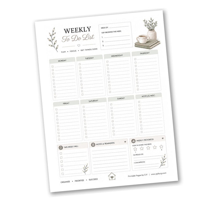 Weekly To-Do List