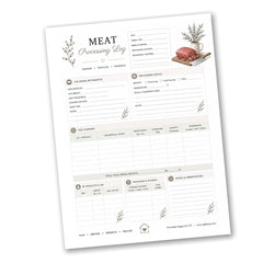 Meat Processing Log