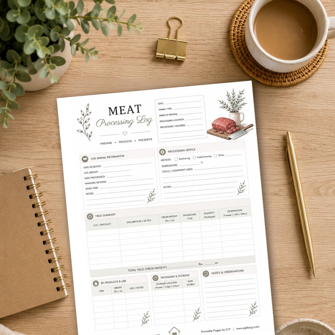 Meat Processing Log