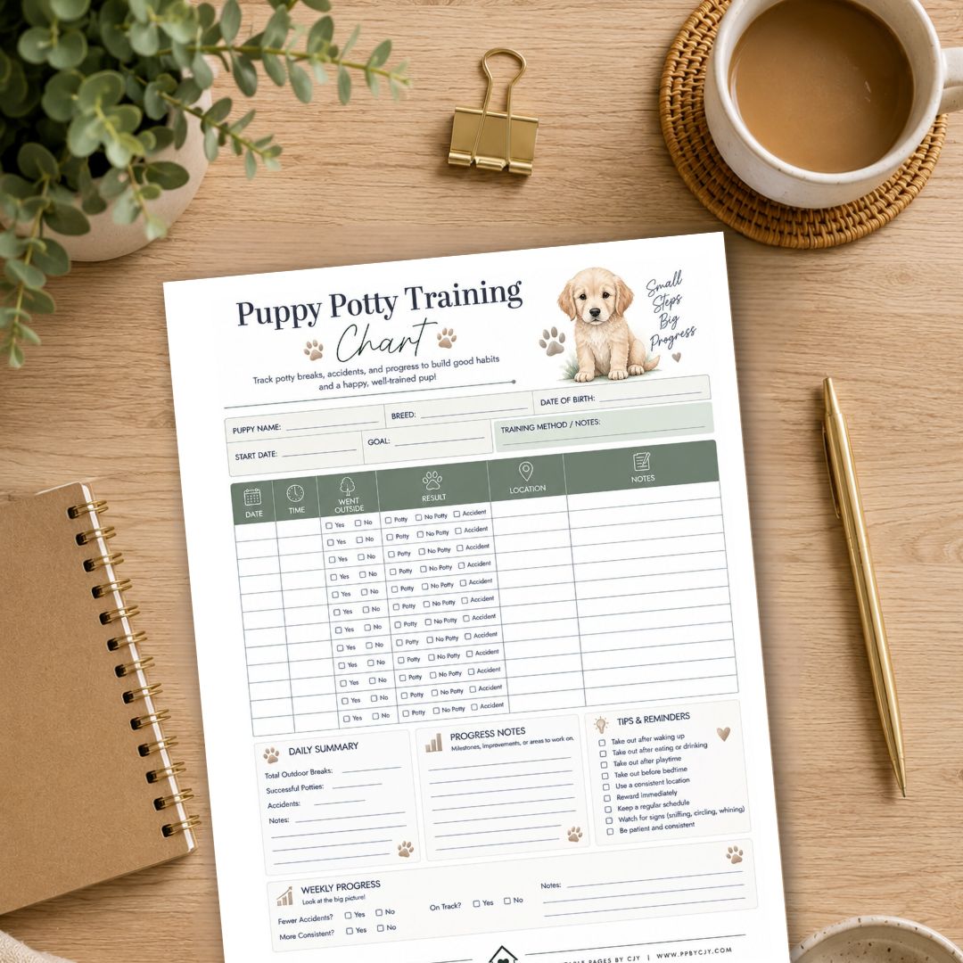 Puppy Potty Training Log