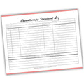 Chemotherapy Treatment Log sheet with columns for treatment details on a white background