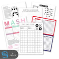 Classic Kids Game Bundle Battleship Tic Tac Toe Hangman Activity Pack game sheet