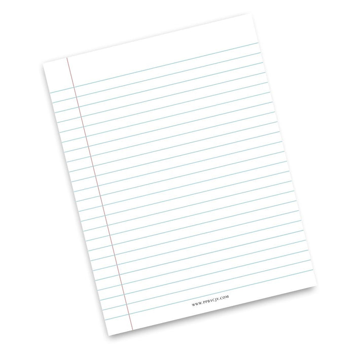 College Rule Lined Note Paper