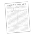 Credit Score Log Printable PDF Template