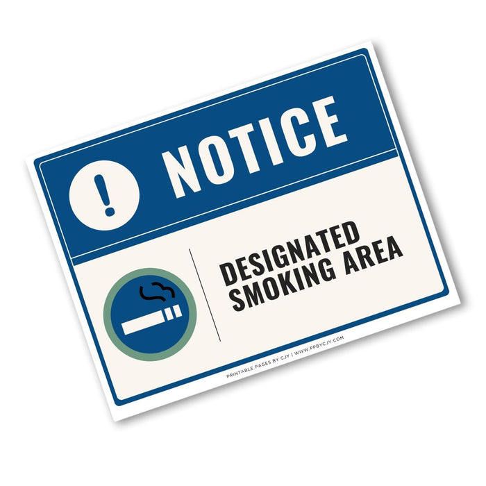 Designated Smoking Area Sign