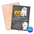 Halloween Ghost Pumpkin Printable Invitation