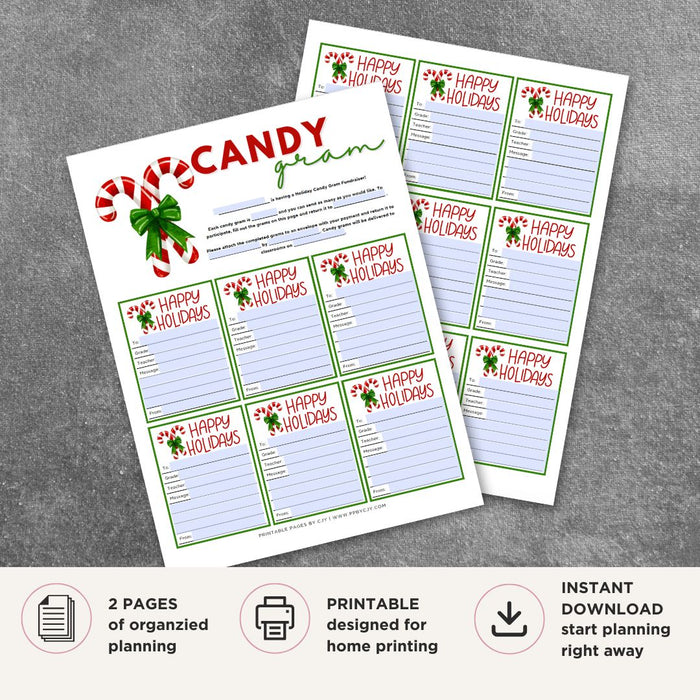 Holiday Candy Cane Gram