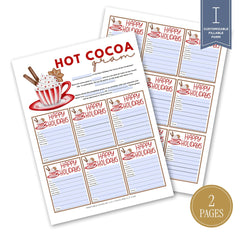 Holiday Hot Chocolate Gram Printable Fun Gift Note printable tag