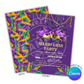 Mardi Gras Mask Printable Invitation
