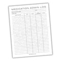 Medication Administration Log Printable PDF Template