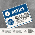 Printable Must Be at Least 21 Years Old to Enter Photo ID Required notice sign featuring a professional blue notice design, identification card symbol, and age verification message for businesses requiring proof of age.