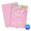 Pink Confetti Printable Invitation