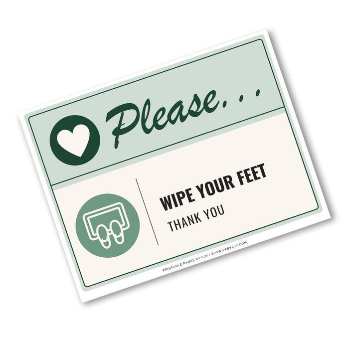 Please Wipe Your Feet Sign