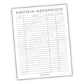 Protein Intake Tracker Printable PDF Template