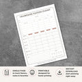 Champagne Tasting Scorecard Printable Sparkling Drink Rating Sheet tasting page