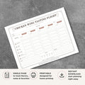 Chicken Wing Tasting Scorecard Printable Food Rating Sheet tasting page
