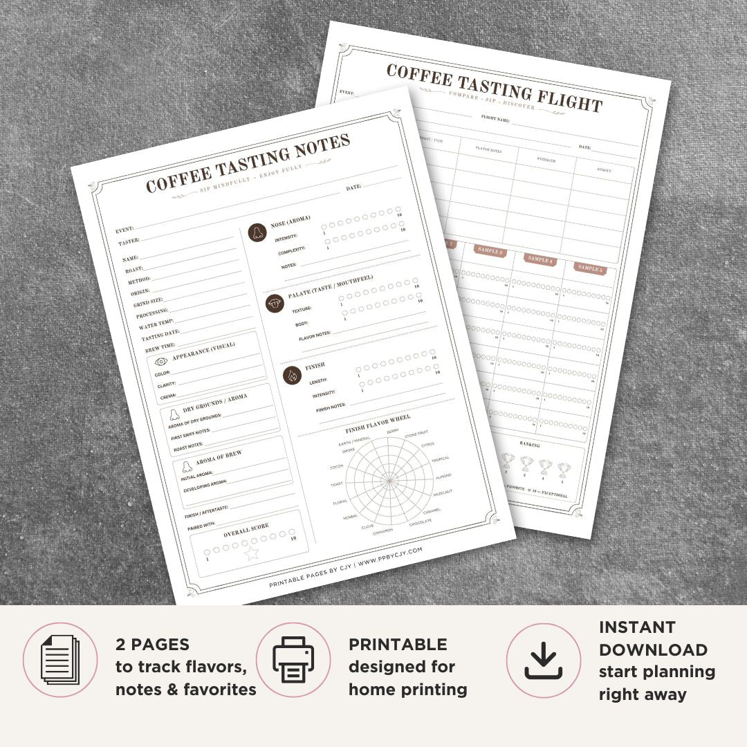 Coffee Tasting Scorecard