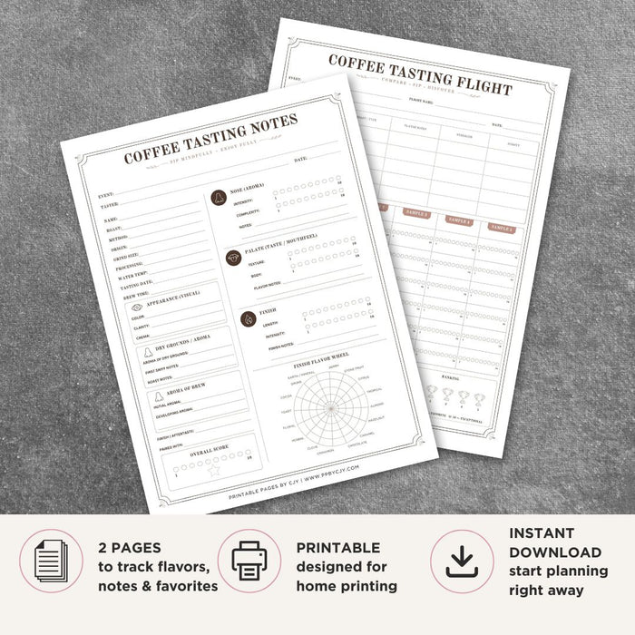Coffee Tasting Scorecard