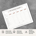 Pie Tasting Scorecard printable food rating sheet for pie tasting notes and dessert comparisons
