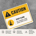 Caution Use Handrail Sign Printable Safety Notice black and yellow sign