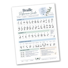 Braille Alphabet & Numbers Reference