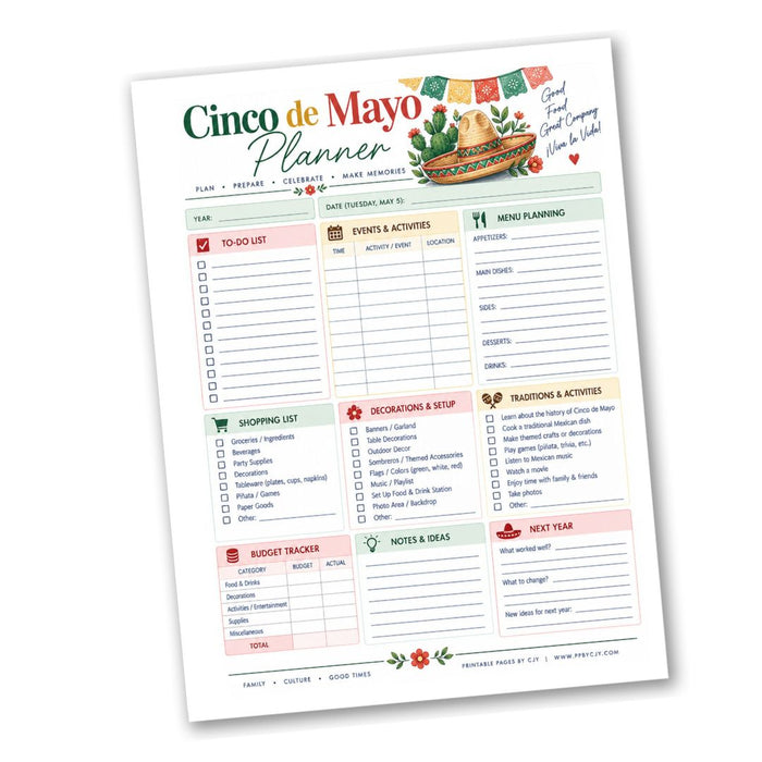 Cinco de Mayo Planner