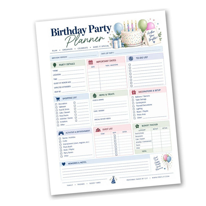 Birthday Planner