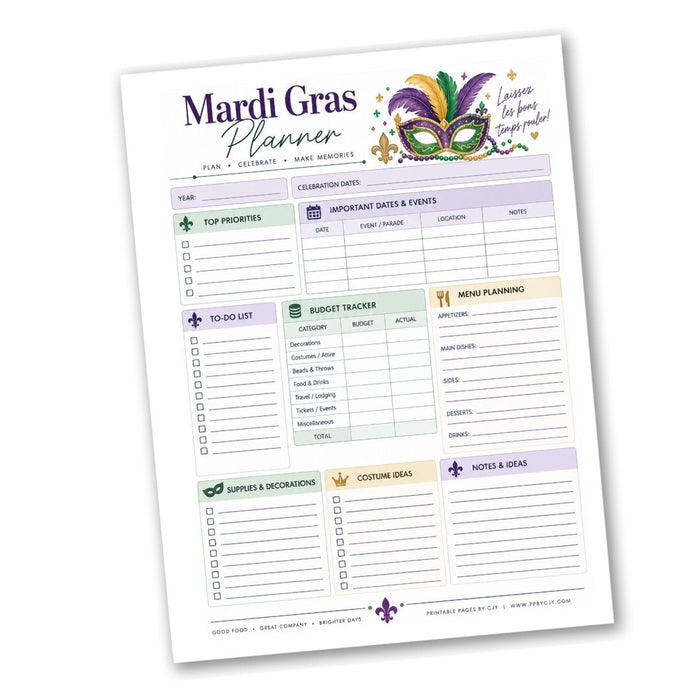 Mardi Gras Planner