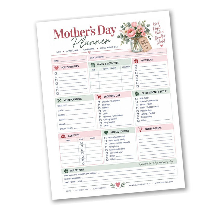 Mother's Day Planner
