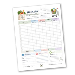 Grocery Comparison Chart