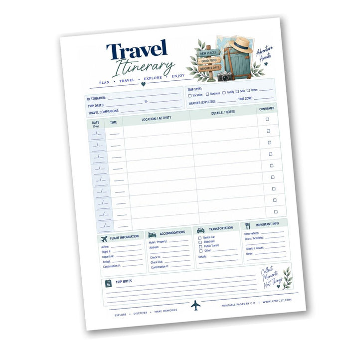 Travel Itinerary