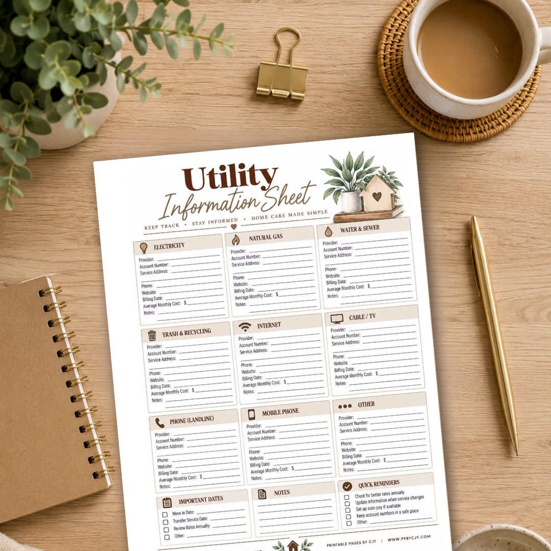 Utility Information Sheet