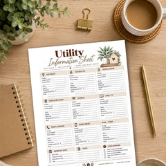 Utility Information Sheet