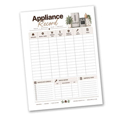 Appliance Record