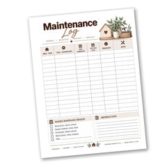 Home Maintenance Log