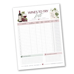 Wines to Try List