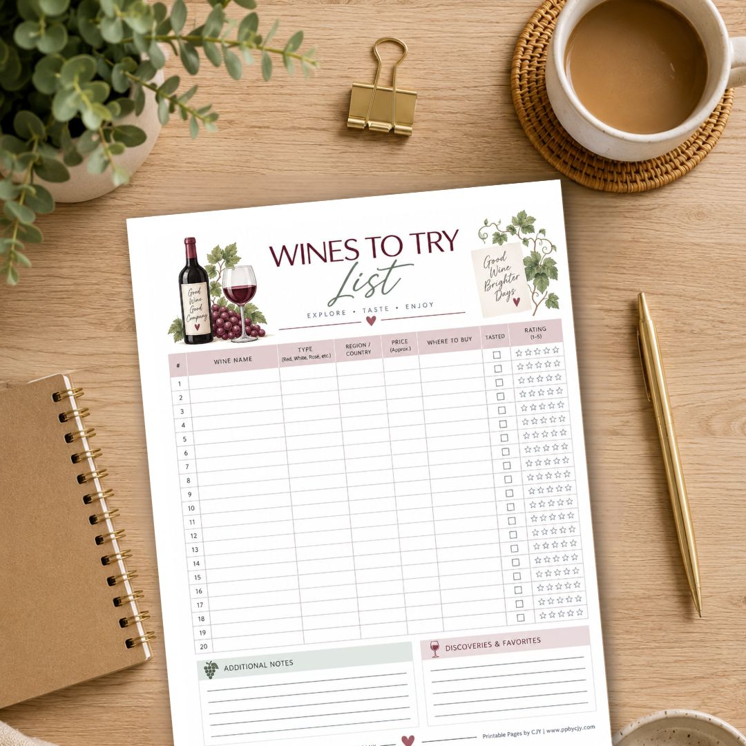 Wines to Try List